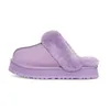 Diskette tofflor glider designer sandaler män kvinnor päls reglage slip-on flip flops kastanj svart dyster kol röda lila rosa mens tofflor glid sandal scuffs