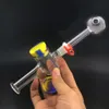 Pipe de brûleur à huile en verre Bong Bonghah avec 14 mm Femelle Joint Dab Paille Plaw Gireaux en silicone Réclamateur Keck Clip Pipes en verre ACCESSOIRES SUMEL