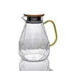 Bottiglie d'acqua Diamante Texture T-Televame di vetro Set freddo Coffee trasparente CAFFERTA CARAFE CARAFE Resistente al calore SE WF