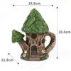 Decorative Objects Figurines Craft Miniature House Solar Powered Outdoor Decor Led Garden Light Decoration Walkway1 230812