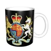 Mugs Customized Royal Coat Of Arms Of The United Kingdom Coffee Mugs DIY Ceramic Tea Milk Cups Outdoor Work Camping Cup And Mug 230812