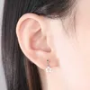 S925 Sterling Silver Small Flower Korean Edition and Delicate Hollow Sunflower Earrings with Simple Temperament, Artistic Student, Little Fresh Mori Series