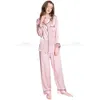 Kadın pijama kadınları ipek saten pijamalar set pijama pijamaları set pijama salonları xs s m l xl 2xl 3xl 230812