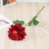 Kwiaty dekoracyjne 10pcs symulacja Dahlia Branch Silk Flower Wedding Hall