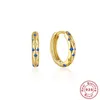 Hoop Earrings 2023 Elegant Jewelry S925 Sterling Silver 18K Gold Plated Personality Star Zirconia Huggie For Women