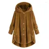 Women's Hoodies Leopard Print Jacket Button Solid Color Hooded