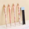 0.5mm Pink Peach Press Automatic Mechanical Pencil For School Office Supplies Student Cute Korean Stationery Drawing Tool