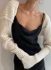 Kvinnors tröjor Wannathis Sticked Cardigan Long Sleeve Crop Top Autumn Fashion Casual tröja Sexig Streetwear Ytterkläder Kvinna 230812