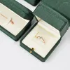 Smycken påsar lyxigt tyg ring pendellbox kreativ design halsband presentförvaring fodral med dold spänne