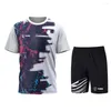 Tracksuits voor heren Yudx Fashion Ball Point T-shirt Badminton Tracksuit tennis Jogging Running XS-5XL