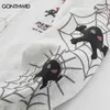 Felpa con cappuccio da uomo Streetwear Streetwear Streetwear Streetwear Streetwear Streetwear Y2K Skull Skull Spider con cerniera con cappuccio punk con cappuccio con cappuccio con cappuccio sciolto 230812