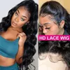 180%density 30Inch 13X4 13X6 Transparent Body Wave Lace Front Wig Human Hair for Black Women Pre Plucked 360 Brazilian Lace Frontal Wigs