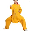 Etnische kleding Tai Ji Pak Women's High-End Spring en Autumn Chi Oefening Stage Martial Arts Performance Competition