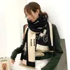 Vinterdesigner halsdukar sjal med geometriska mönster modebrev trycker ut kashmir halsduk för kvinnors rutiga bomullsjalor wraps