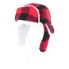 Dog Apparel Dog Accessories Pet Christmas Hat Party Dressing Supplies Top Hat Plaid Printing Christmas Hat Knitting Dog Helmet 230812