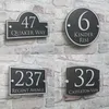 Garden Decorations Customize Modern House Address Plaque Door Number Signs Name Plates Glass Effect Acrylic 230812