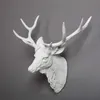 Obiekty dekoracyjne figurki Faux Deer Head Taxidermy Animal Wall Decor ręcznie robione domowe Dekorację Dekoracji Dekoracji Dekora