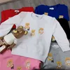 Familie gleiche Mädchen Jungen drucken niedliche Bären Cartoon Langarm T -Shirt Mutter und Kinder Sweatshirt Tops Mode Girl Boy Jumper T -Shirts Tees Kinder Damen Hoodie