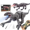 Electricrc Animals 24G RC Dinosaur Raptor Jurassic World Remote Control Velociraptor speelgoed Elektrisch wandelen Dragon Toys For Children Christmas Gifts 230812