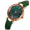 Wristwatches Designer Luxury Watch Women Green Steel Top Brand Quartz Wristwatch Ladies Original Waterproof Rose Golden Hand Clock Female