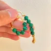 Stud Earrings Simple Dangle Temperament Circle Green Beads Fashion VersatileStud Women's Jewelry Gifts