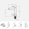バスルームシンク蛇口黒いシングルハンドルステンレス鋼冷水蛇口吸水液洗浄機耐久性