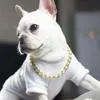 Abbigliamento per cani Gold Grand Dog Collar Chain Gold Metal Training Catena Choker Oro Gold Luxury Pet Necklace Collari per Cani di grandi dimensioni Prodotto 230812