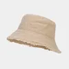 Berretti Ins Rough Selvedge Fisherman Hat Women's Women's Giappone Artistico Sun-Sun Cover Afta Sun Patchwork coreano Easy Matc