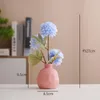 Fleurs décoratives Simulation de grande valeur Bouquet Ins Style Céramique Small Vase Set Living Room Decoration Arrangement de fleurs Bureau doux