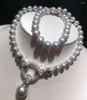 9 mm okrągłe szare perły