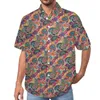 Casual shirts voor heren paisley print vakantie shirt kleurrijke bloemen Hawaiiaanse man y2k blouses korte mouwen aangepaste tops plus size maten
