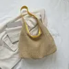 Sacs de plage Sac tissé fait à la main pour les femmes 2023 Nouveau sac fourre-tout de mode Sac tissé paille