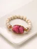 Strand Ins Ruby Natural Stone Bead Bracelet For Men And Women White Turquoise Elastic Pulsera