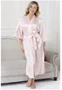 Kvinnors sömnkläder plus storlek S-xxxl Rayon Bathrobe Womens Kimono Satin Long Robe Sexig underkläder Classic Nightgown Sleepwear With Belt 230812