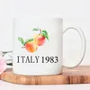 Tasses Italie 1983 PEACH Fashion Practical Ceramic Recyclable Water Cups Cool Cake Colored Ceramics Juice