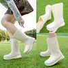 Rain Boots Fashion High Tube Women Paltform Rainboots For Women Outdoor Waterproof Boating Shoes Non-Slip Summer Women's Rain Boots 230812