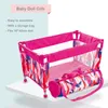 Tools Workshop Baby Doll Crib Pack and Play Accessory Simulation DIY Doll Bed up to 18 Dolls with Carry Along Bag Toy Gift for Girls and Kids 230812