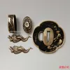 Objetos decorativos Figuras de bronze raro cobre esculpido tsuba fuchi kashiras menuki peças para espada japonesa samurai wakizashi katana tanto acessórios nice 230812