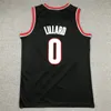 GH Damian 0 Lillard Blazer Camisa de basquete Portlands Preto Tamanho S-XXL