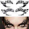 Tillfälliga tatueringar 1pairs ögon tatuering klistermärken diy vattentät blixt engångsögonskugga eyeliner ansikte klistermärke halloween makeup verktyg 230812