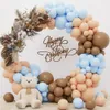 Altre forniture per feste di eventi 156 pezzi blu nudo marrone palloncino ghirlande arch kit palloncini in lattice orso baby shower decorazioni per matrimoni 230812