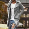 Heren Trench Coats Herenjas Mid Lengte Slim Fit Plus Size Wind Breaker Heren Casual Jacket 230812