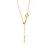 Chains Stainless Steel Gold-plated Ball Pendant Necklace For Women Girls Elegant Trendy Jewelry Party Gift