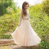 Girl Dresses Tulle Lace Glitter Sleeveless Princess Flower Dress Wedding Party Beauty Pageant First Communion Dream Kids Gift