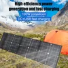 Annan elektronik 100W 18V fällbar solpaket monokristallint kisel DCUSB snabb laddningspanel för utomhuscykelklättring vandring camping 230812