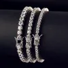 Luxury 3mm 4mm5mm Cubic Zirconia Tennis Bracelets Iced Out Chain Crystal Wedding Bracelet For Women Men Gold Silver Color Bracelet D-35244