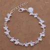 Pulseiras de link AH061 pulseira de cor de prata por atacado jóias de moda esterlina pequena borboleta /bgjajxqa auaajlha