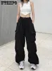 Spodnie damskie capris wtumpo kobiety szerokie nogi streetwear y2k koreańska wersja harajuku swobodna moda duża wielkość joggerów spodni hurtowa 230812