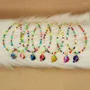 Kolor kostek mieszane koraliki ryżowe bransoletka motyla Bransoletka dla kobiet na plażę nadmorską stopę bohemian biżuteria modowa
