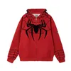 Mäns Tshirts Harajuku 2023 Streetwear Men Zip Up Hoodie American Vintage Spider Brodery Hoodies Couples Lose Coat Oversize Sweatshirt 230812